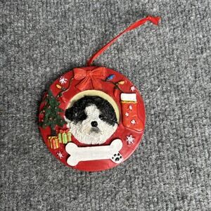 Pet Dog Christmas Ornament Shih Tzu Black And White Bone Can Be Personalized New